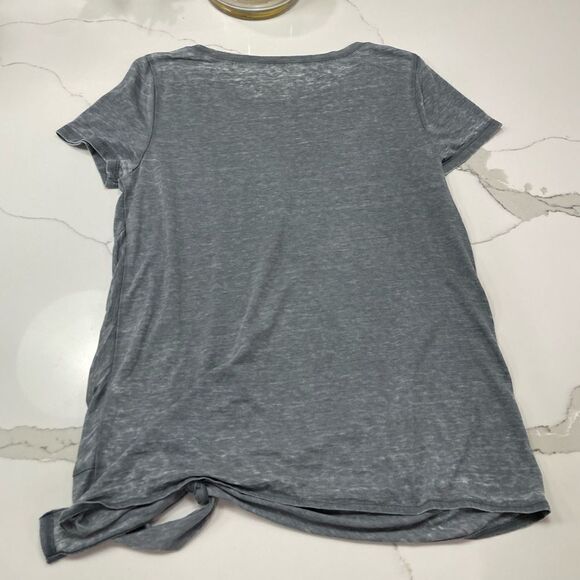 Susina burnout grey T-shirt with tie in front - Picture 3 of 5